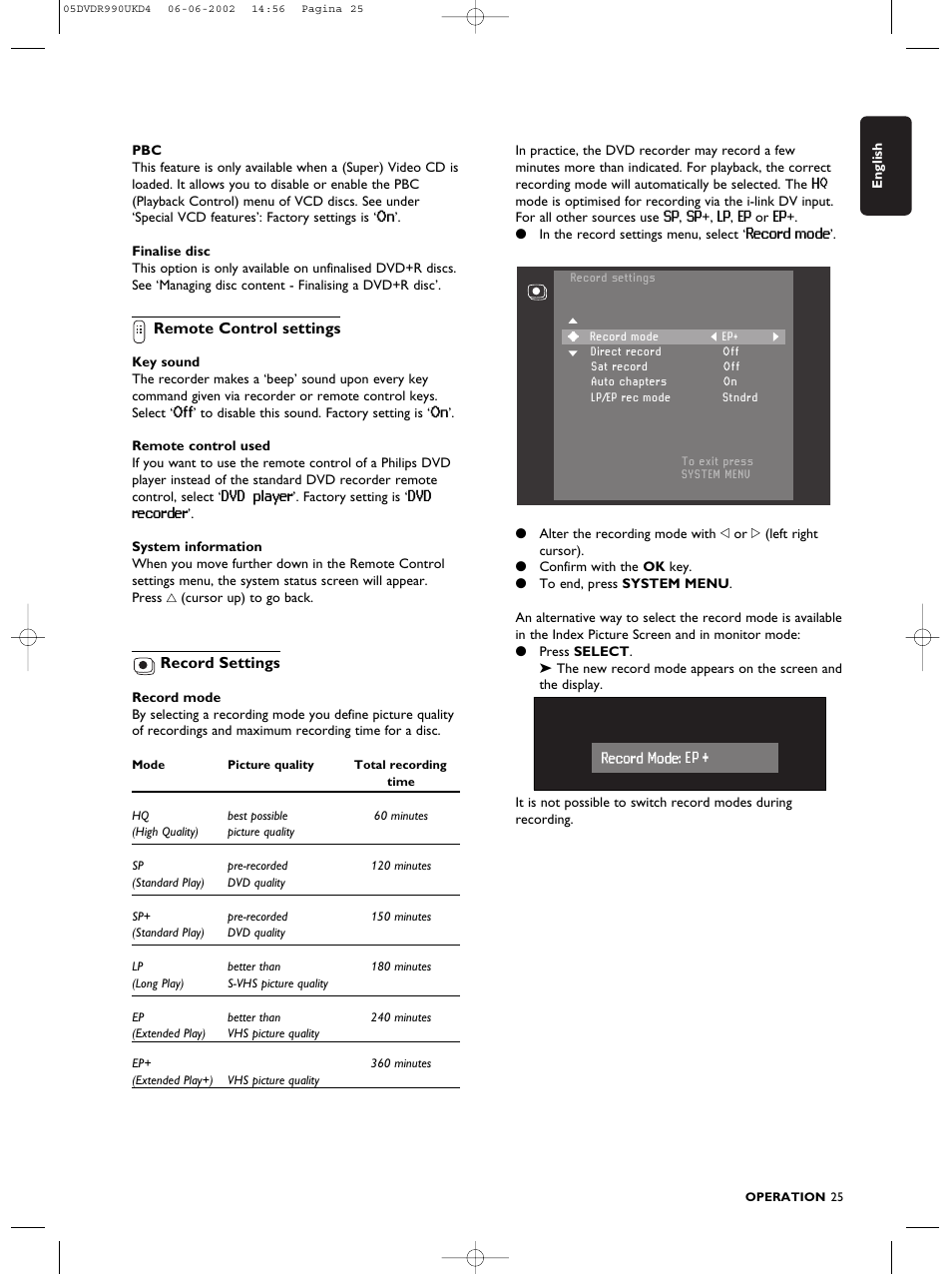 Philips DVDR990 User Manual | Page 25 / 62