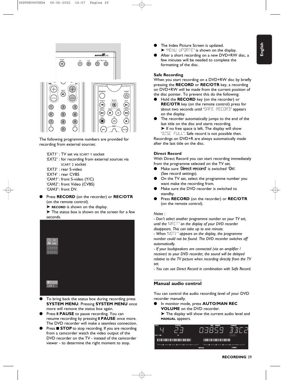 Philips DVDR990 User Manual | Page 29 / 62