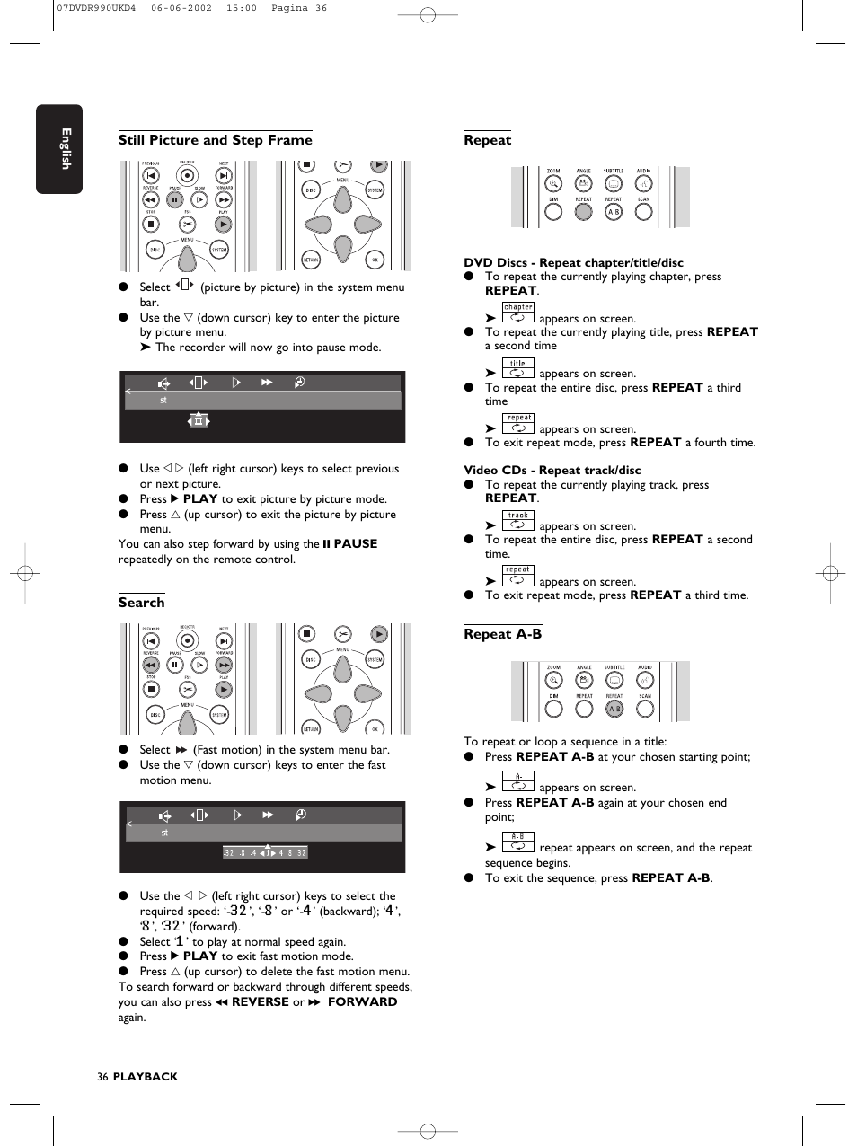 Philips DVDR990 User Manual | Page 36 / 62