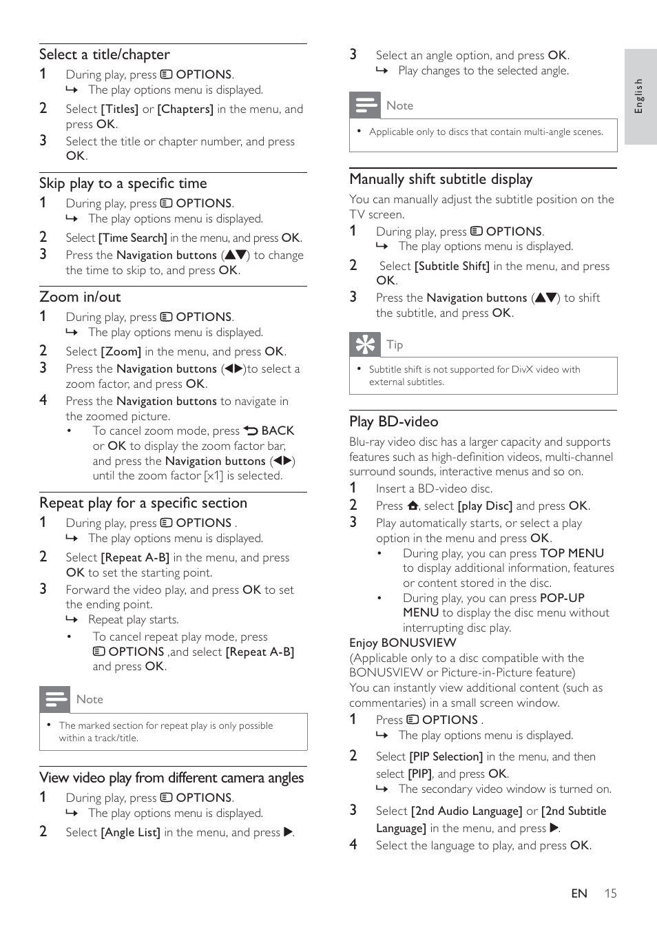 Philips BDP5100 User Manual | Page 14 / 48