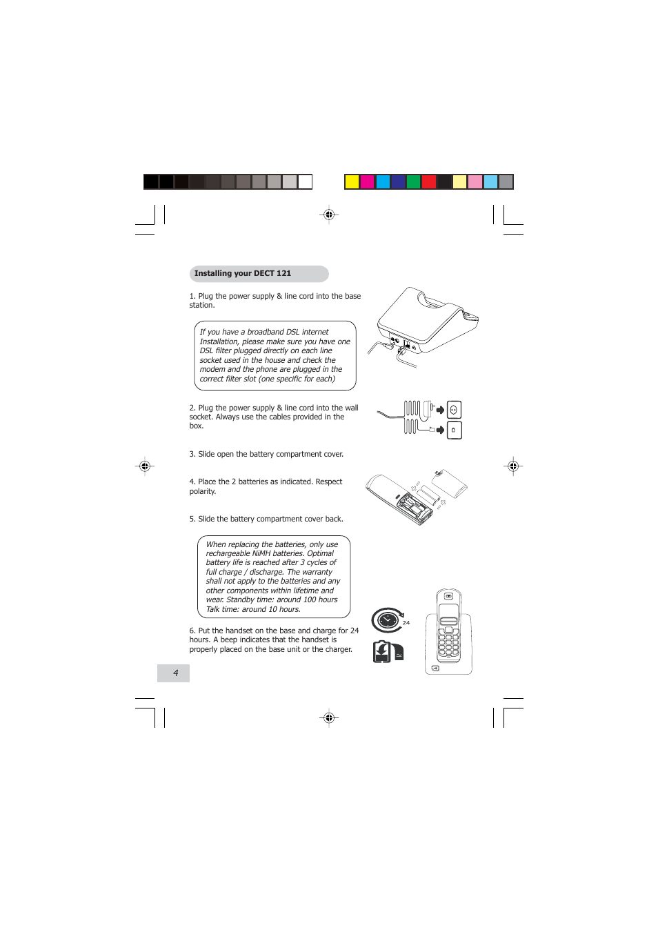 Philips DECT 121 User Manual | Page 5 / 18