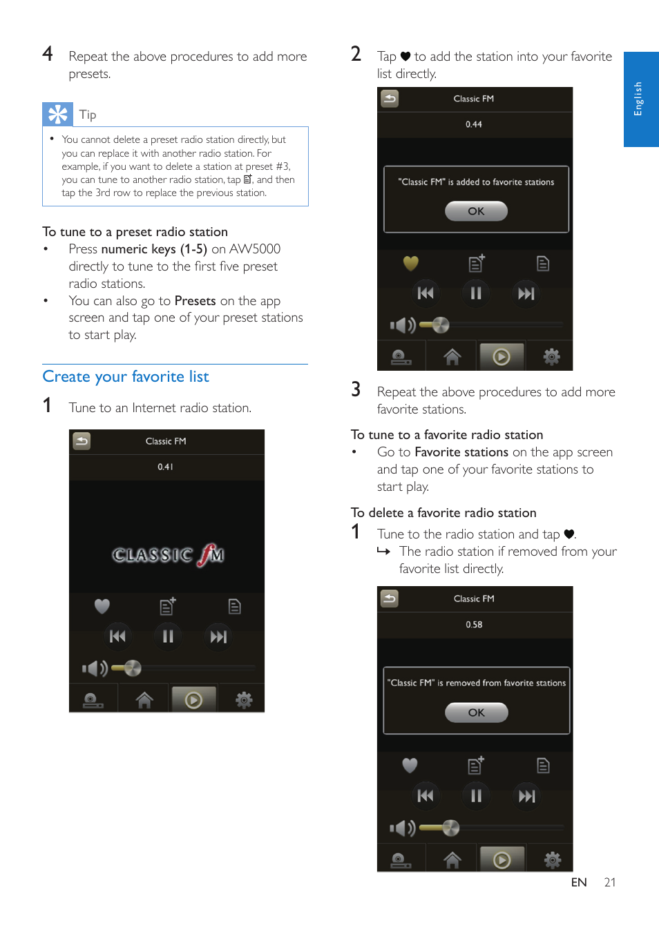 Philips AW5000 User Manual | Page 23 / 32