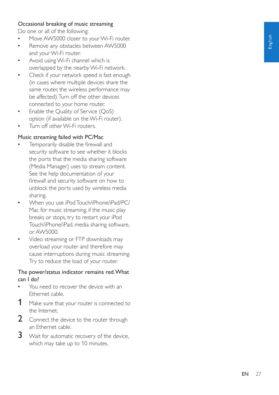 Philips AW5000 User Manual | Page 29 / 32