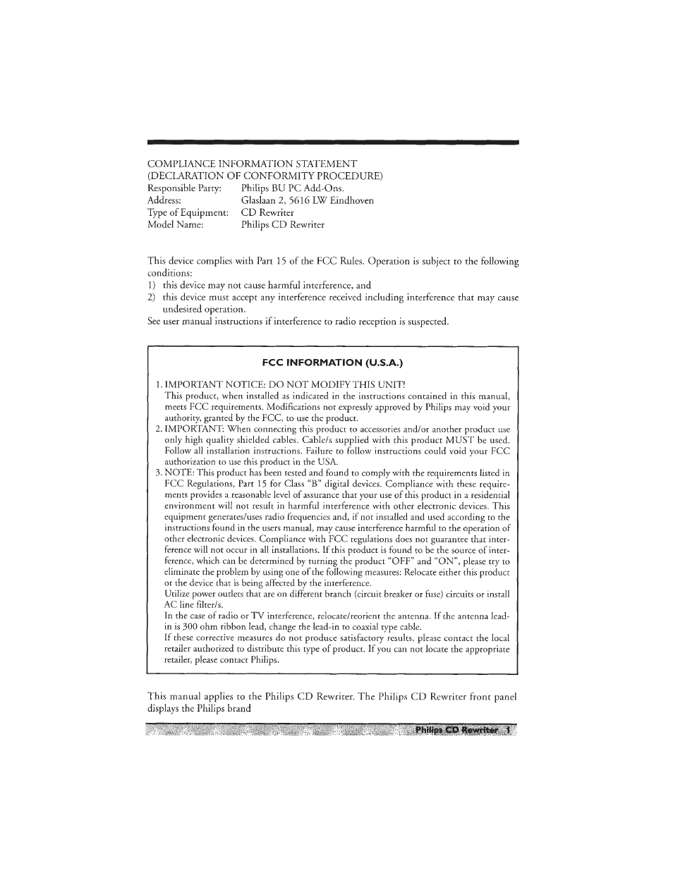 Philips PCA460RW User Manual | Page 3 / 22
