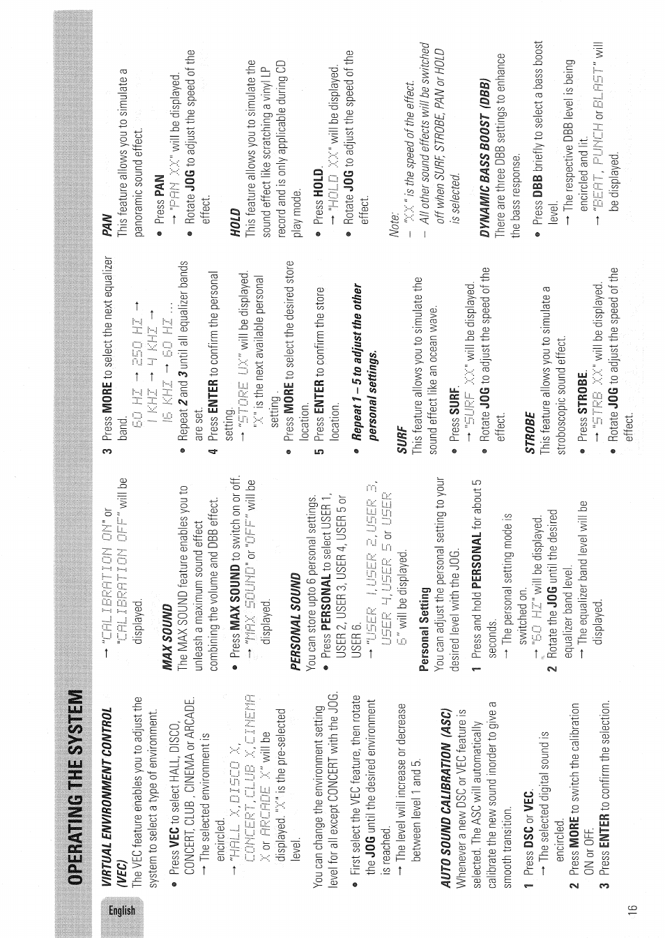 Operatii^g the system | Philips FW830C User Manual | Page 16 / 80