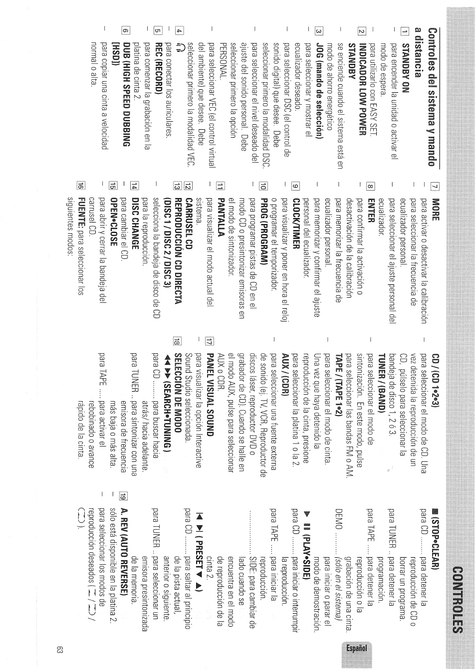 Gomoles, 0 íi | Philips FW830C User Manual | Page 63 / 80