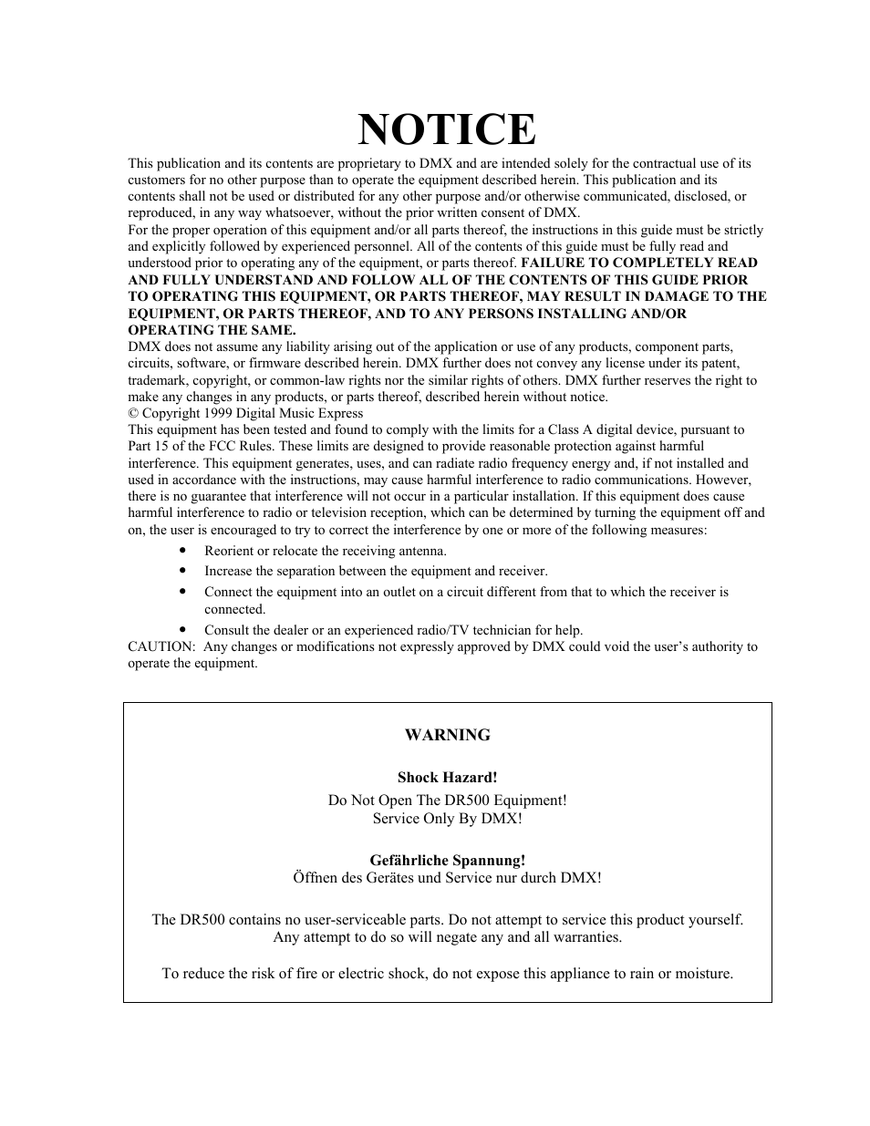 Notice | Philips Digital Audio Satellite Receiver DR500 User Manual | Page 2 / 47