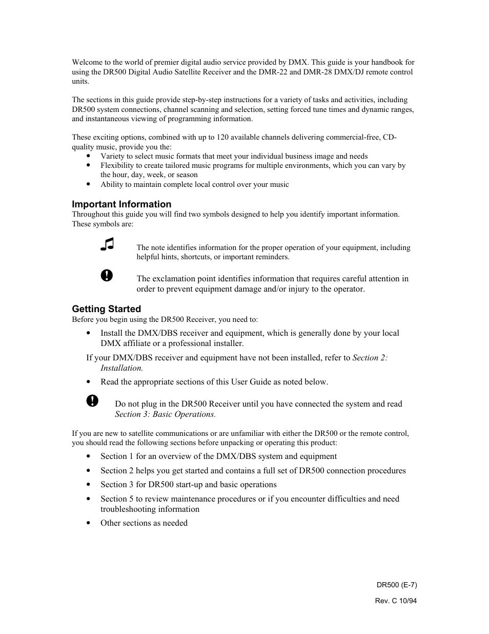 Philips Digital Audio Satellite Receiver DR500 User Manual | Page 7 / 47