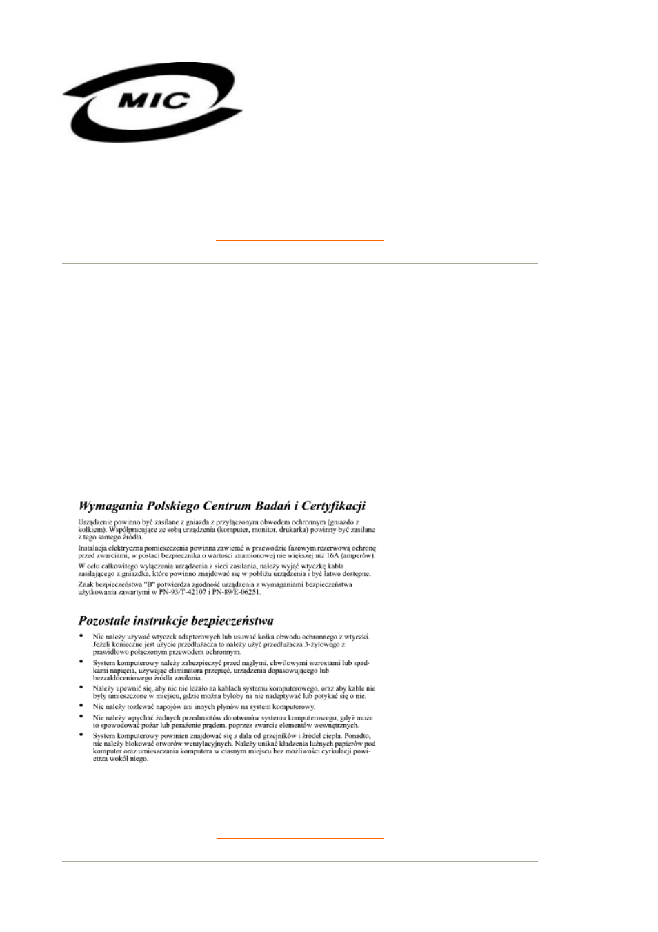 Mic notice (south, Korea only), Polish center for testing and certification notice | North europe | Philips 109B7 User Manual | Page 43 / 88