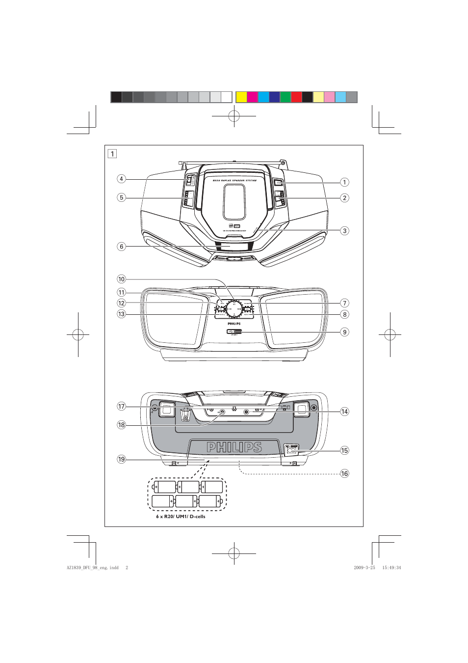 Philips AZ1839/98 User Manual | Page 2 / 14