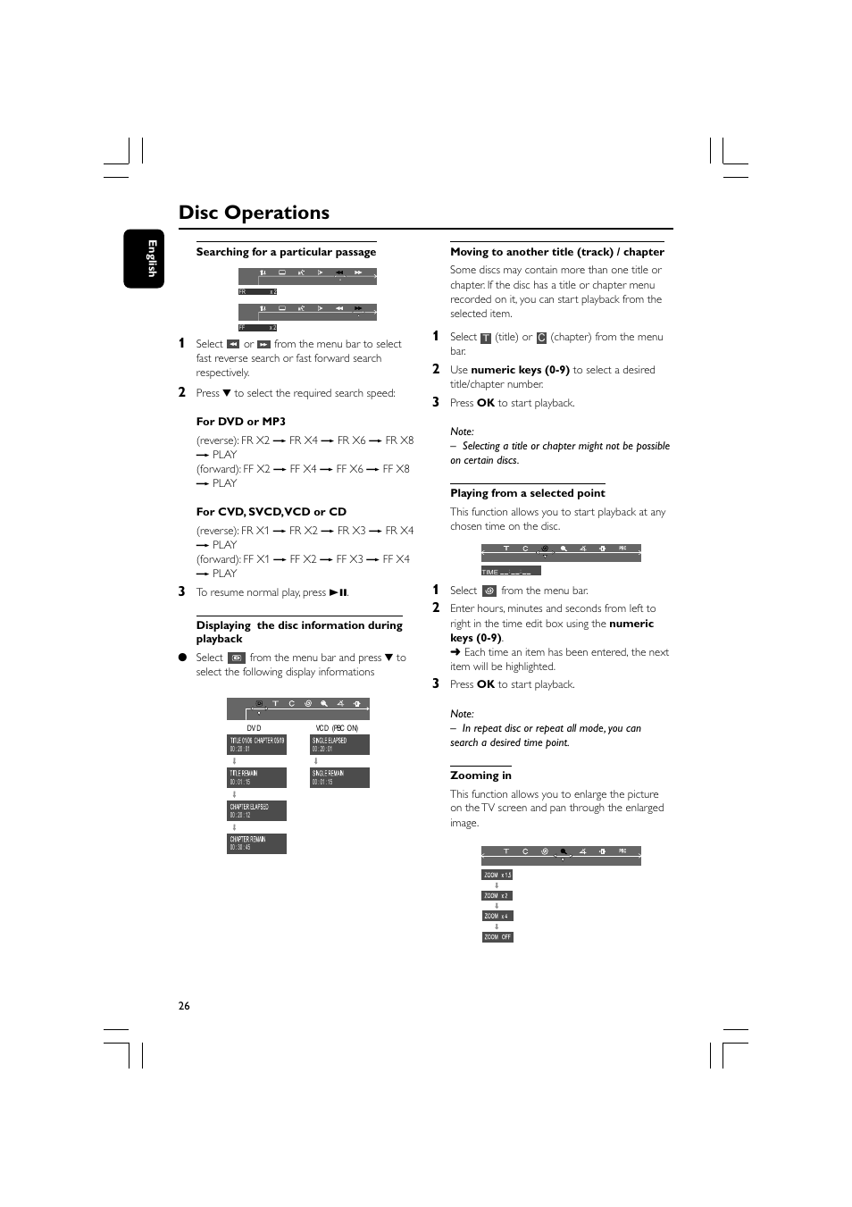 Disc operations | Philips FW-D596 User Manual | Page 26 / 48