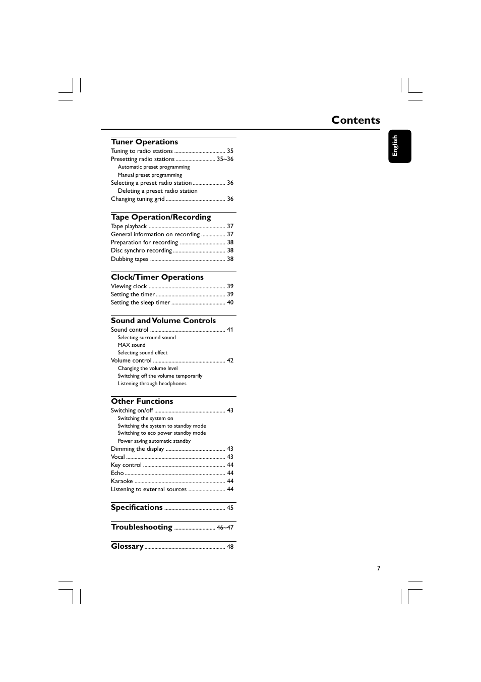 Philips FW-D596 User Manual | Page 7 / 48