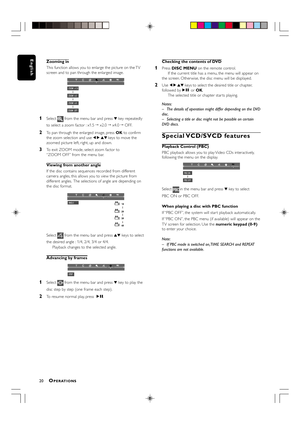 Special vcd/svcd features | Philips MX3800D/22S User Manual | Page 20 / 24