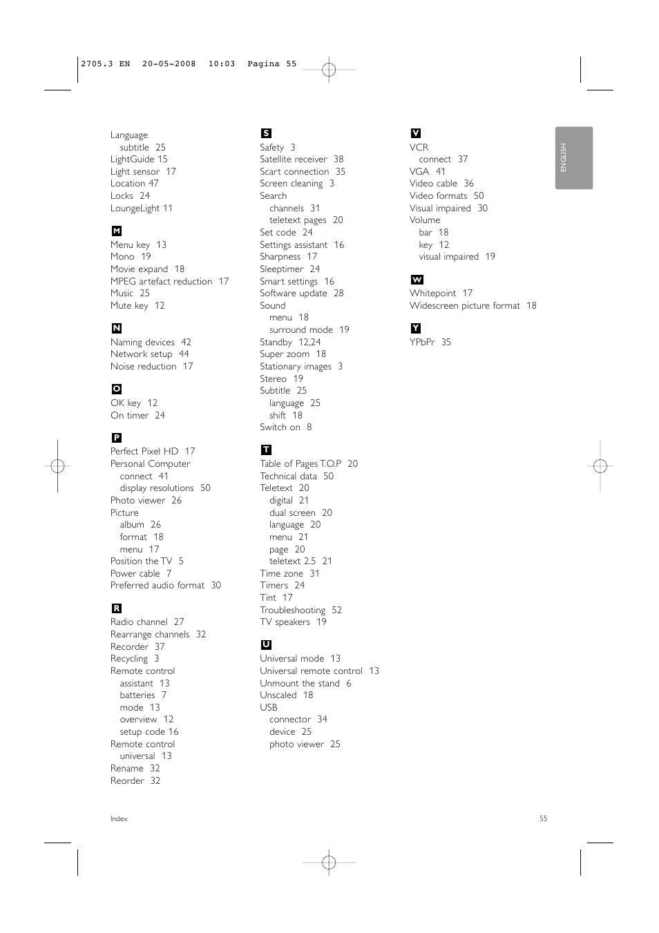 Philips 32PFL9603 User Manual | Page 57 / 68