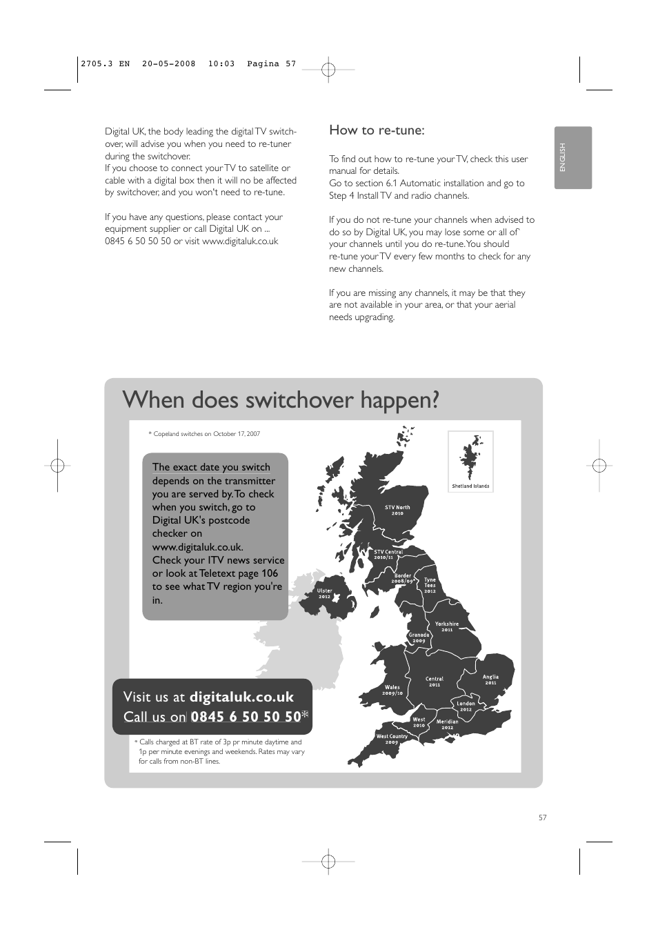When does switchover happen, How to re-tune | Philips 32PFL9603 User Manual | Page 59 / 68