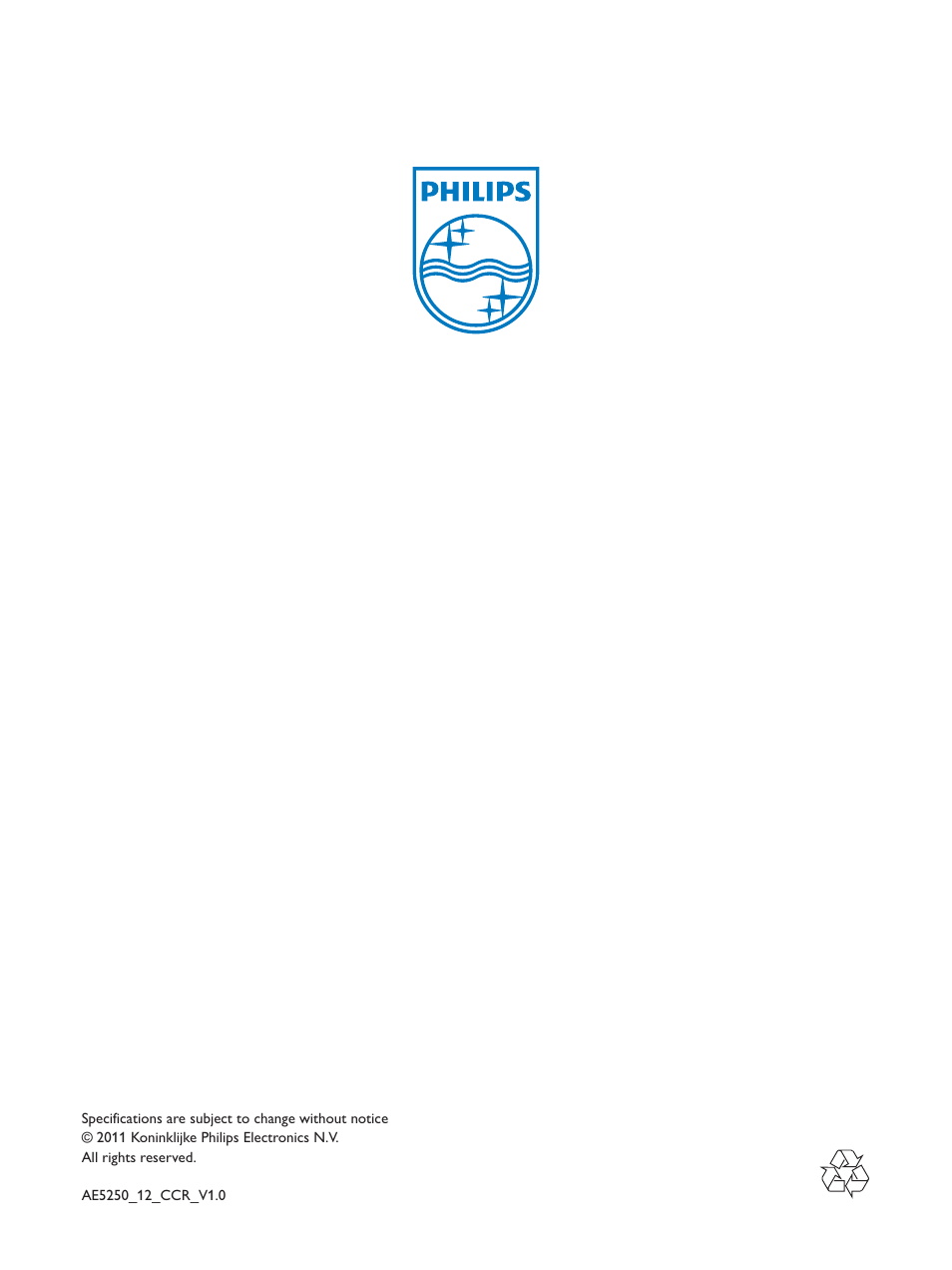 Philips AE5250 User Manual | Page 17 / 17