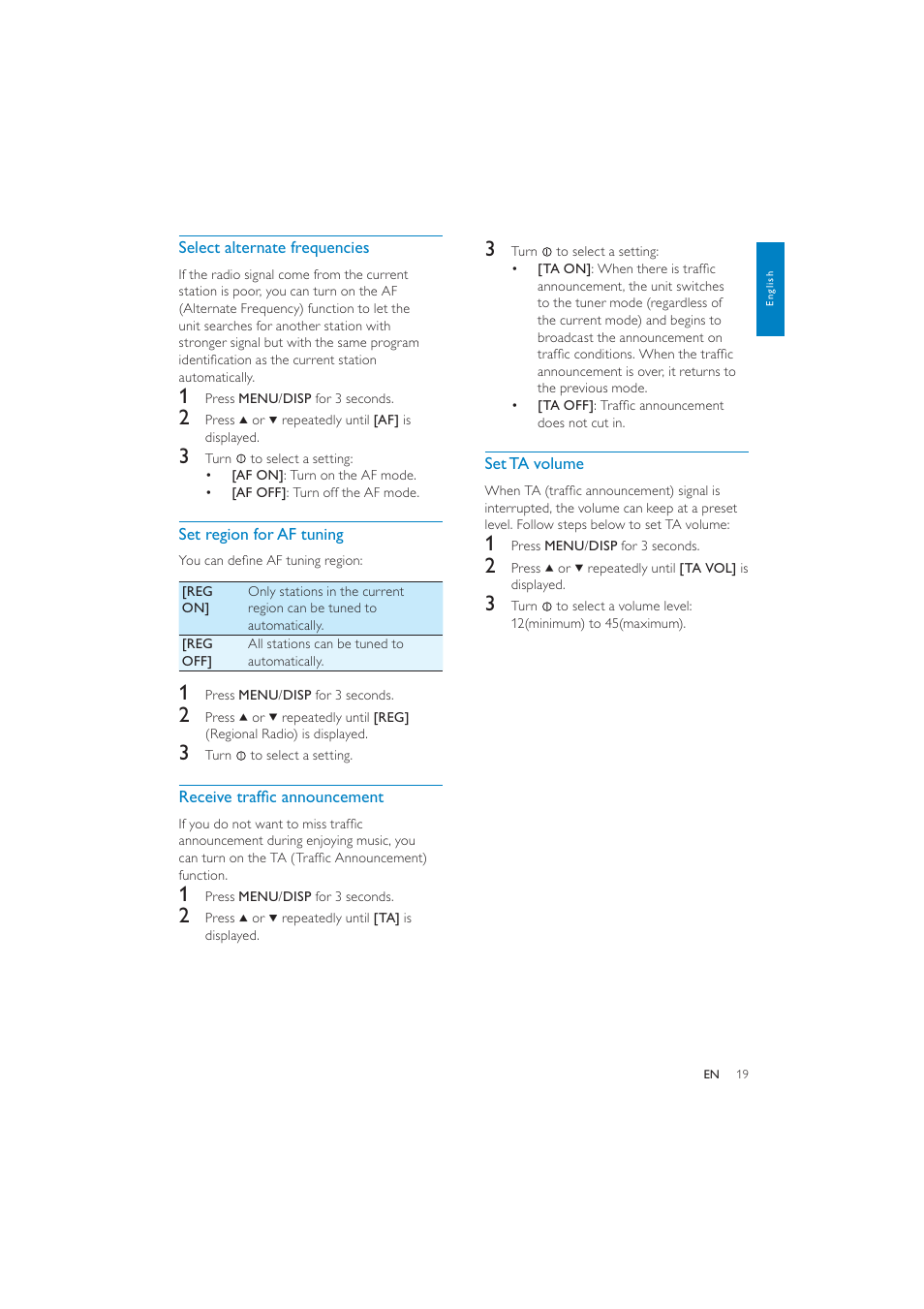 Philips CEM250 User Manual | Page 18 / 34