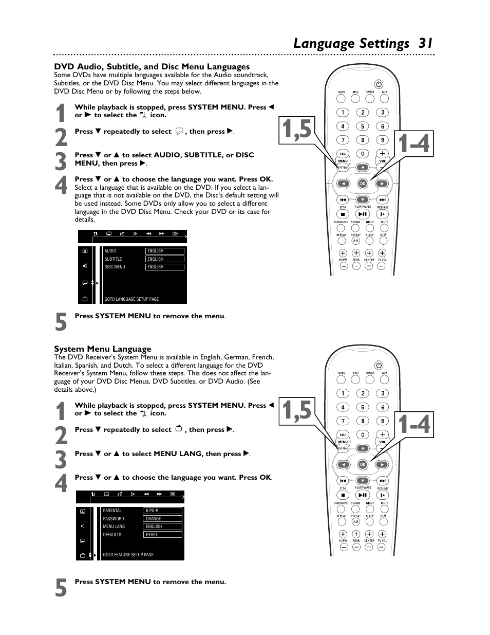 Language settings 31 | Philips LX3000 User Manual | Page 31 / 44