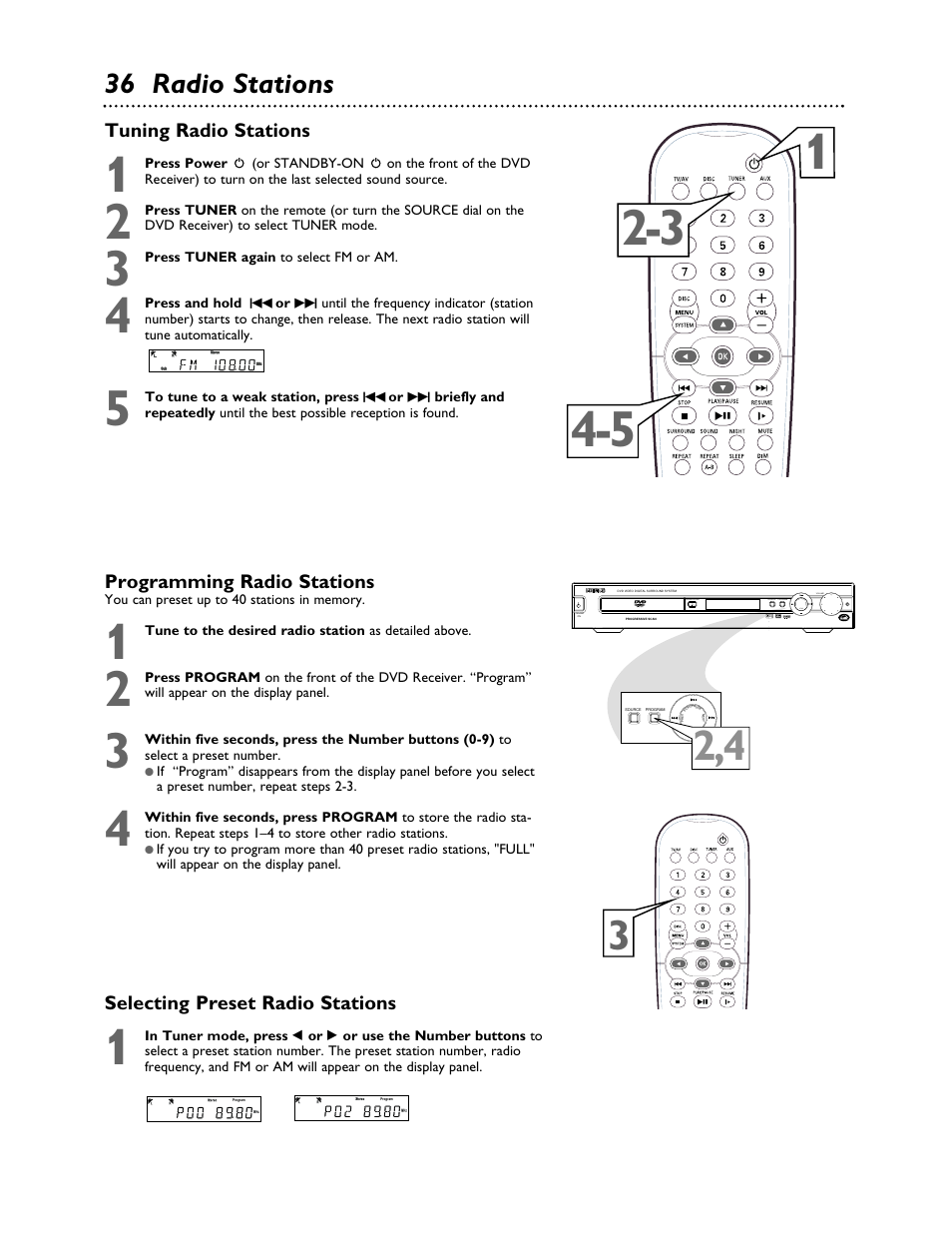 36 radio stations | Philips LX3000 User Manual | Page 36 / 44