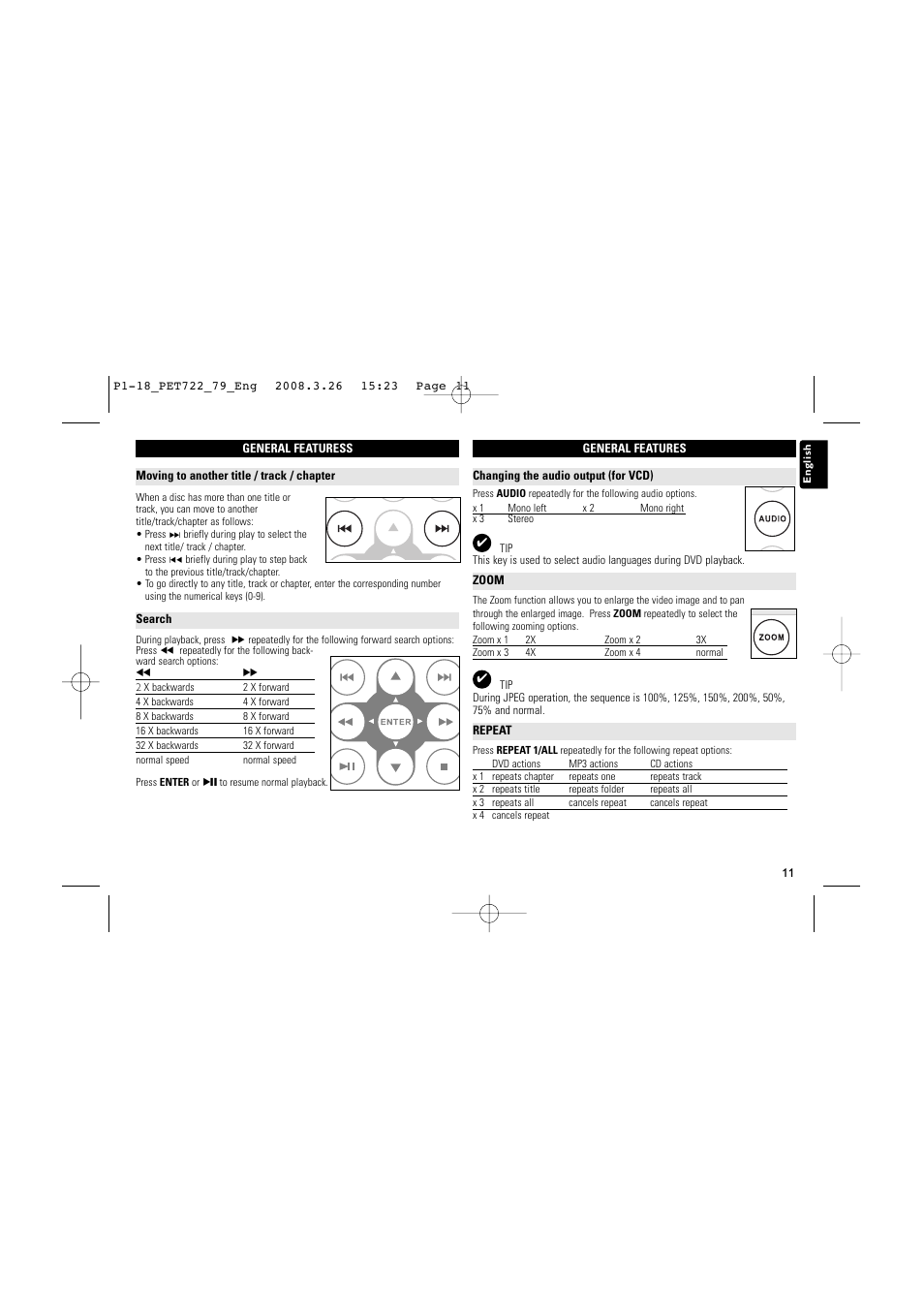 Philips PET722 User Manual | Page 11 / 18