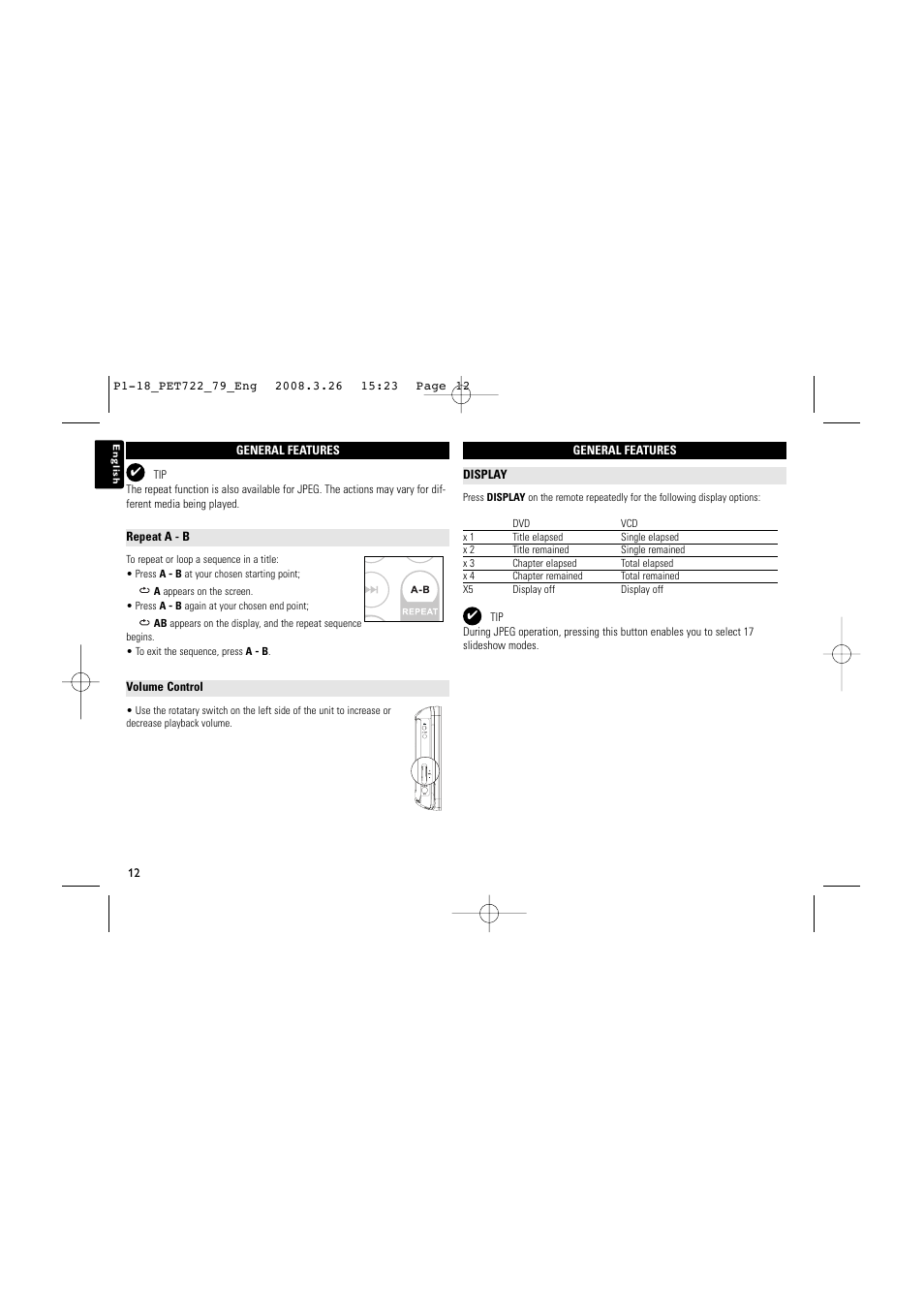 Philips PET722 User Manual | Page 12 / 18