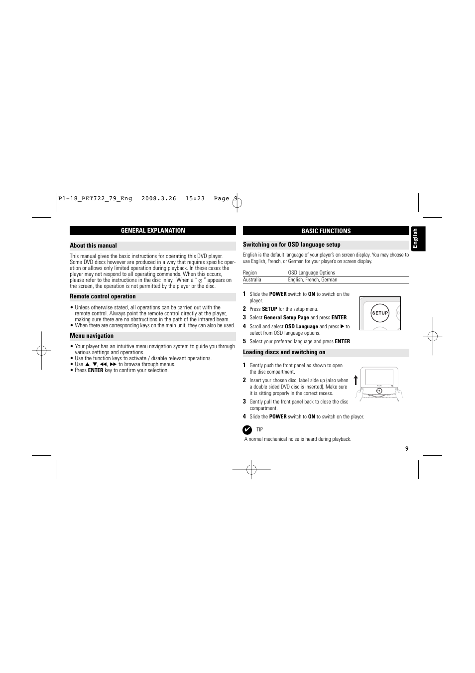 Philips PET722 User Manual | Page 9 / 18