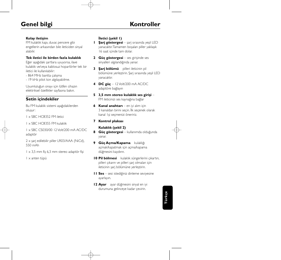Genel bilgi kontroller | Philips HC8350 User Manual | Page 103 / 117
