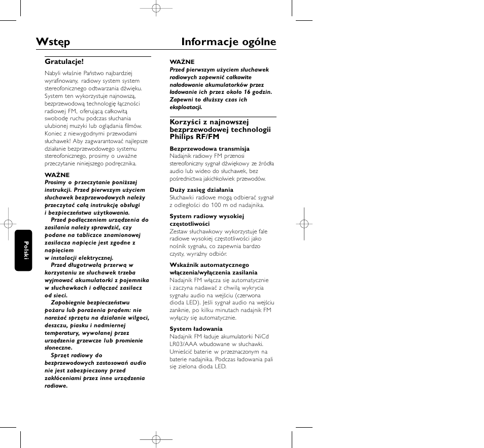 Wstęp informacje ogólne | Philips HC8350 User Manual | Page 88 / 117