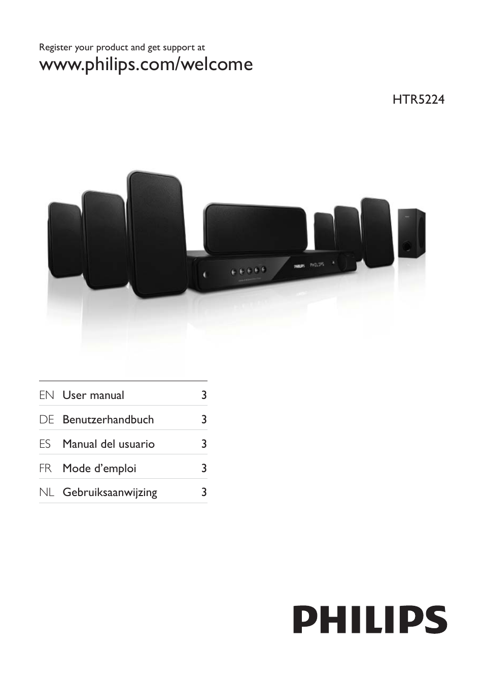 Philips HTR5224 User Manual | 26 pages