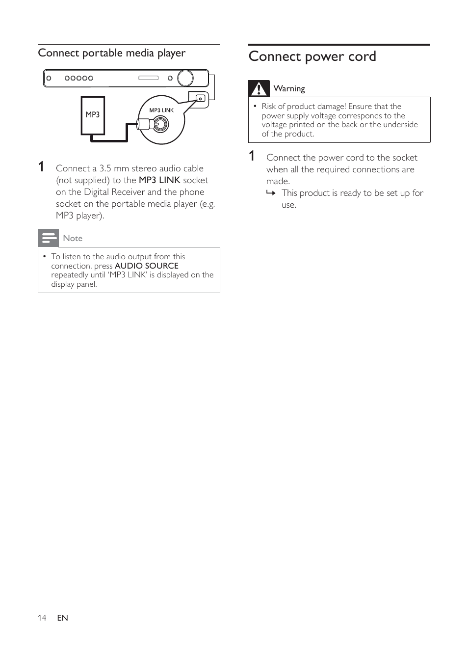 Philips HTR5224 User Manual | Page 14 / 26