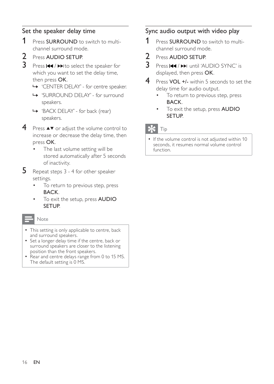 Philips HTR5224 User Manual | Page 16 / 26