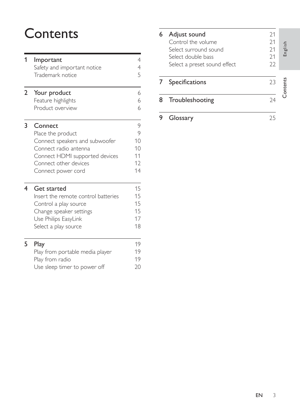 Philips HTR5224 User Manual | Page 3 / 26