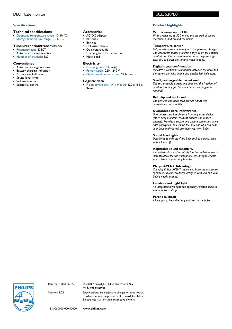 Philips SCD520/00 User Manual | Page 2 / 2