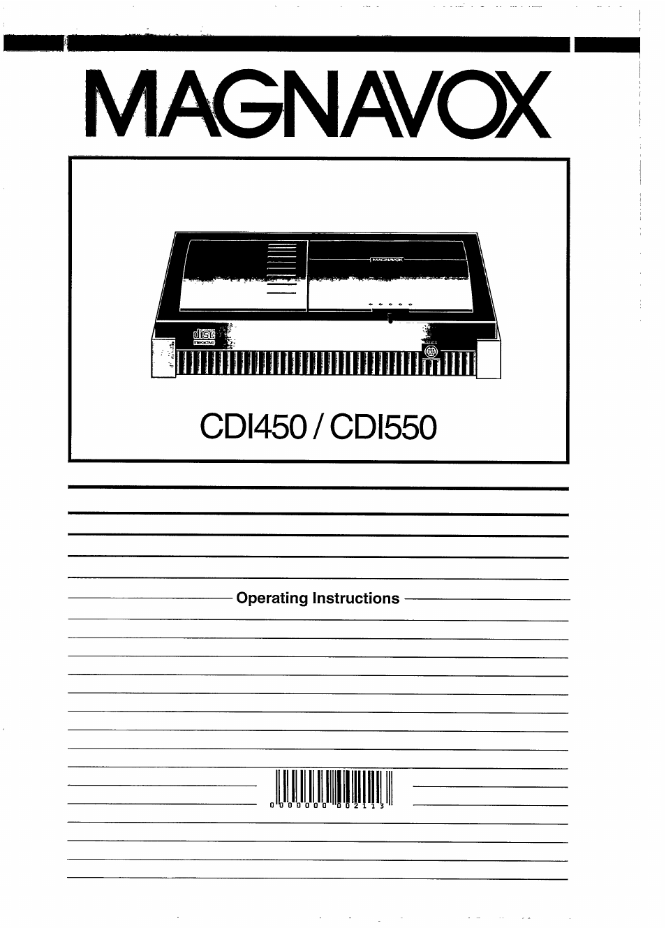 Philips CDI550 User Manual | 20 pages