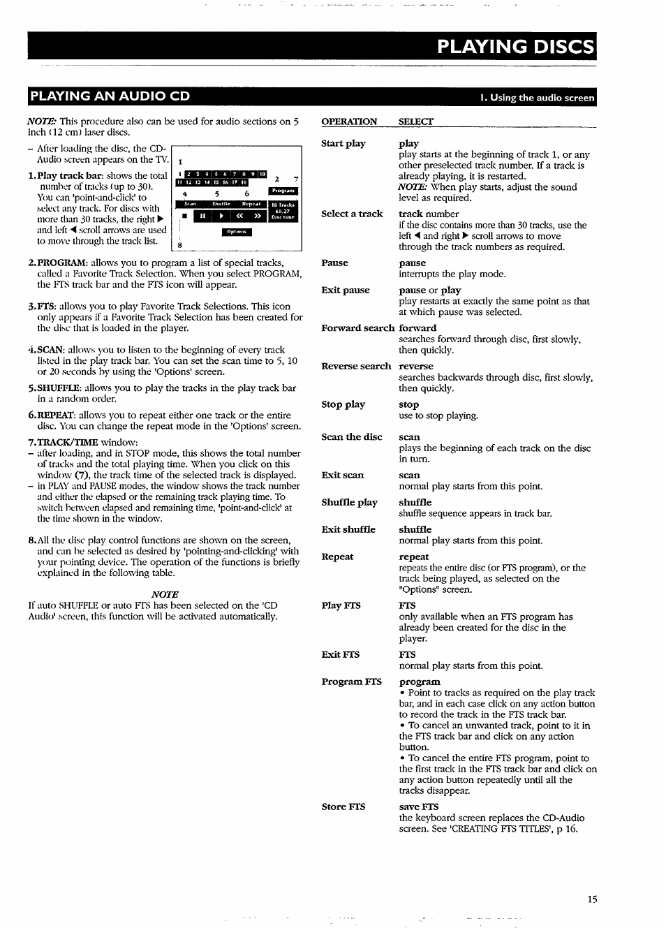 Playing an audio cd, Playing discs | Philips CDI550 User Manual | Page 15 / 20