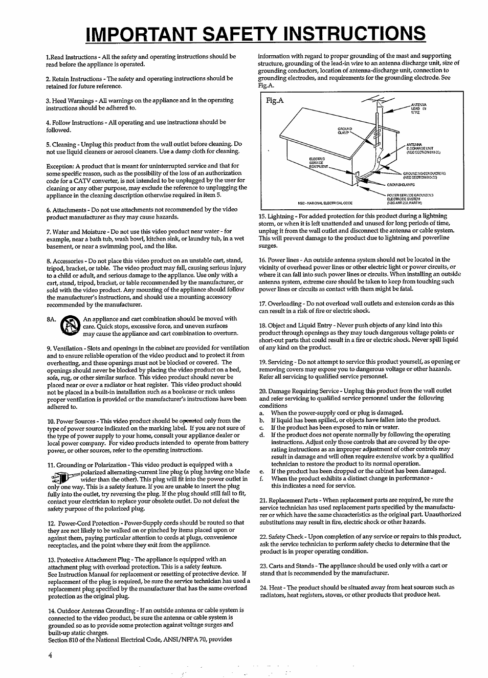 Important safety instructions | Philips CDI550 User Manual | Page 4 / 20