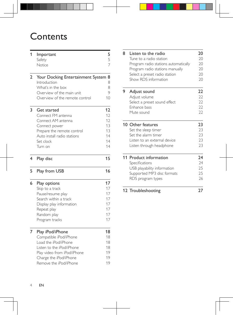 Philips DCM250/37 User Manual | Page 4 / 28