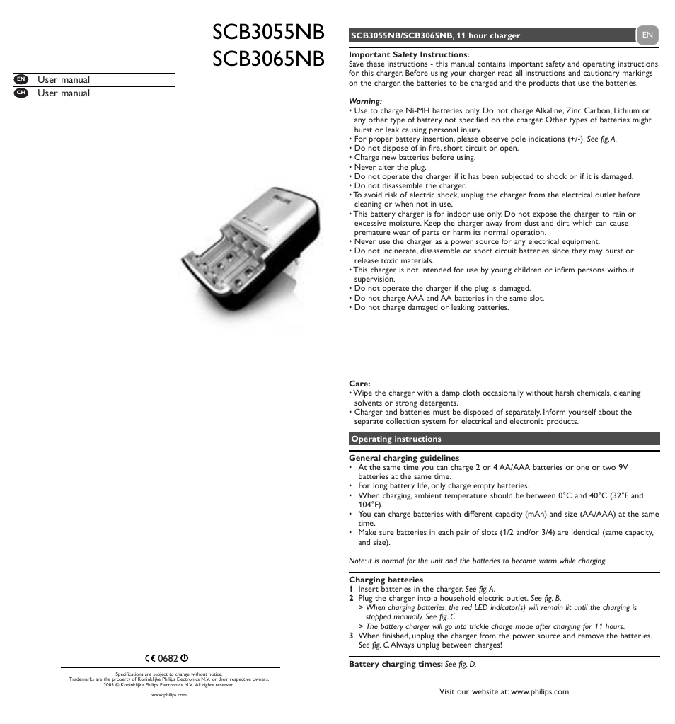 Philips SCB3065NB User Manual | 1 page