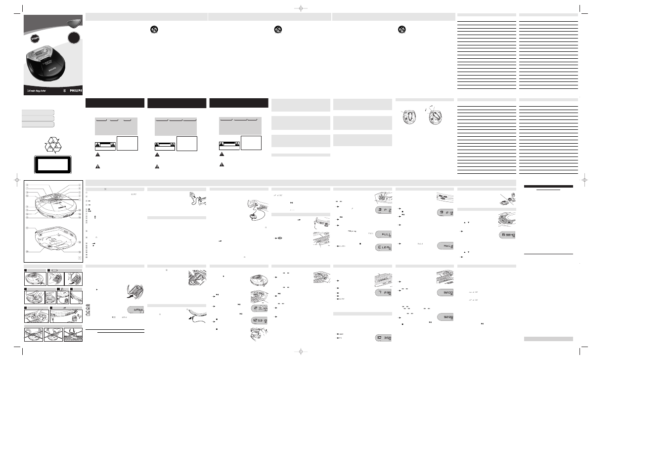 Philips Portable CD Player User Manual | 2 pages