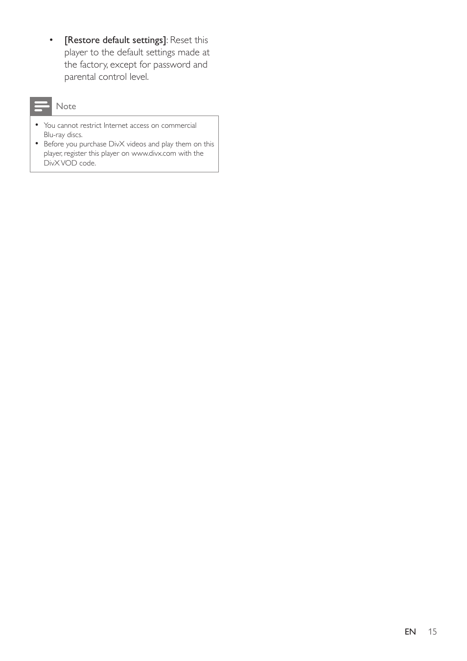 Philips BDP2980 User Manual | Page 15 / 22
