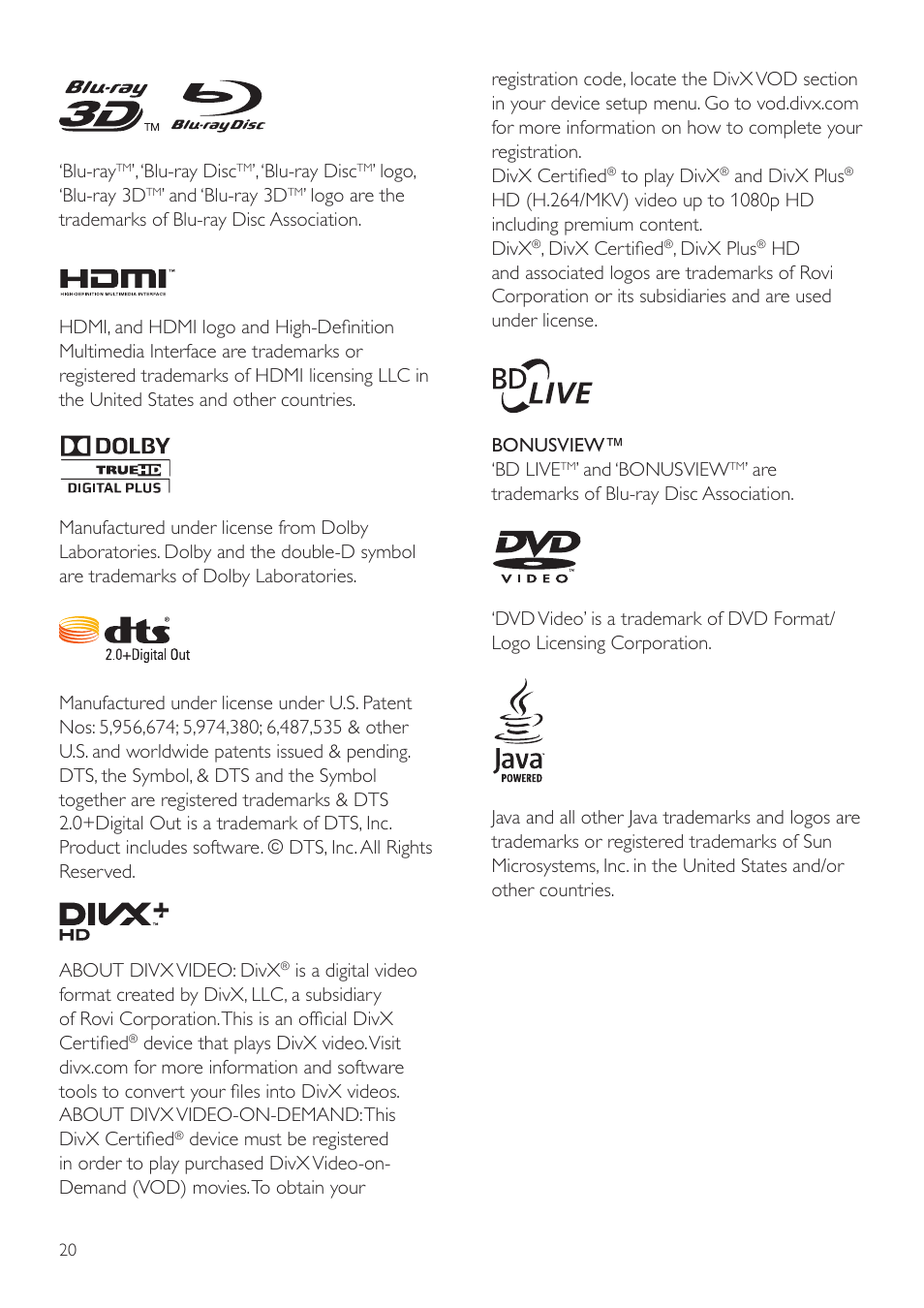 Philips BDP2980 User Manual | Page 20 / 22