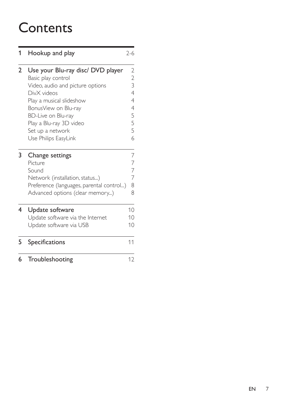 Philips BDP2980 User Manual | Page 7 / 22