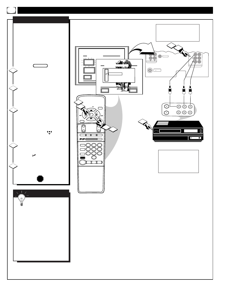 Sing the, Udio, Ideo | Nput, Acks, Stop, Mart | Philips MAGNAVOX 9P5531C1 User Manual | Page 28 / 52