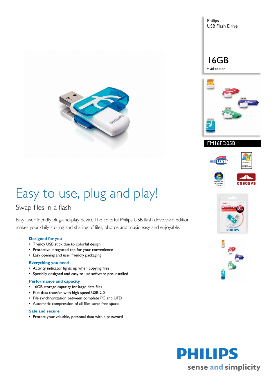 Philips FM16FD05B User Manual | 2 pages