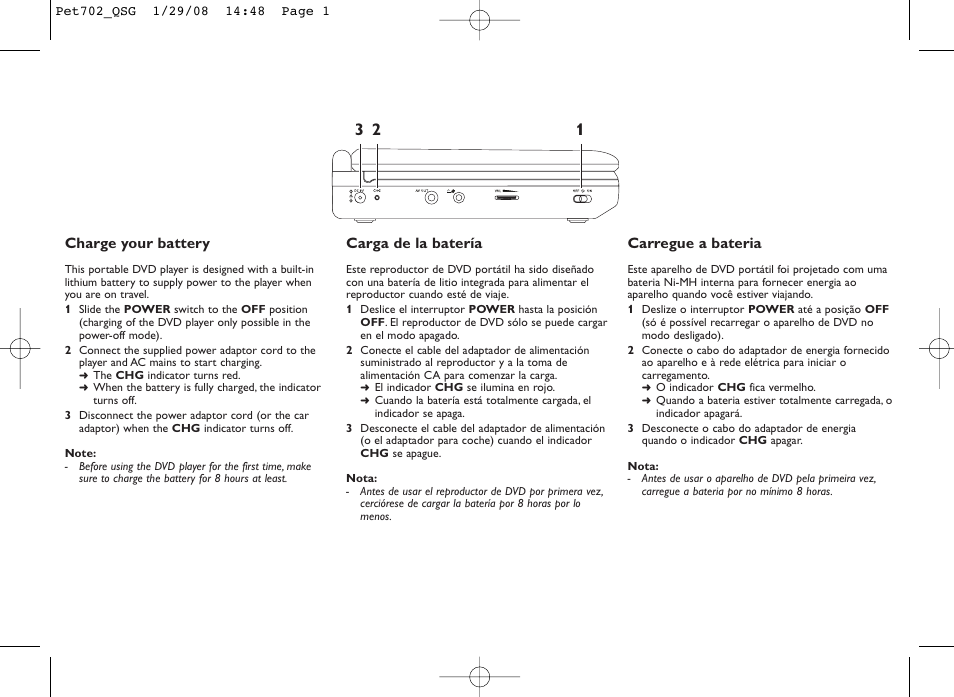 Philips PET702/12 User Manual | 1 page