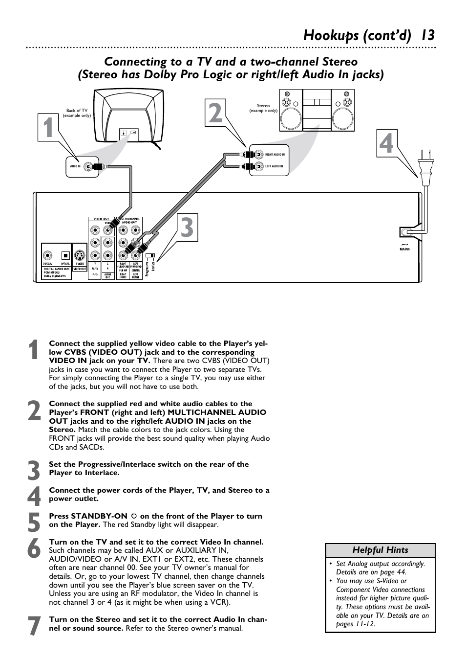 Hookups (cont’d) 13 | Philips DVD795SA User Manual | Page 13 / 56