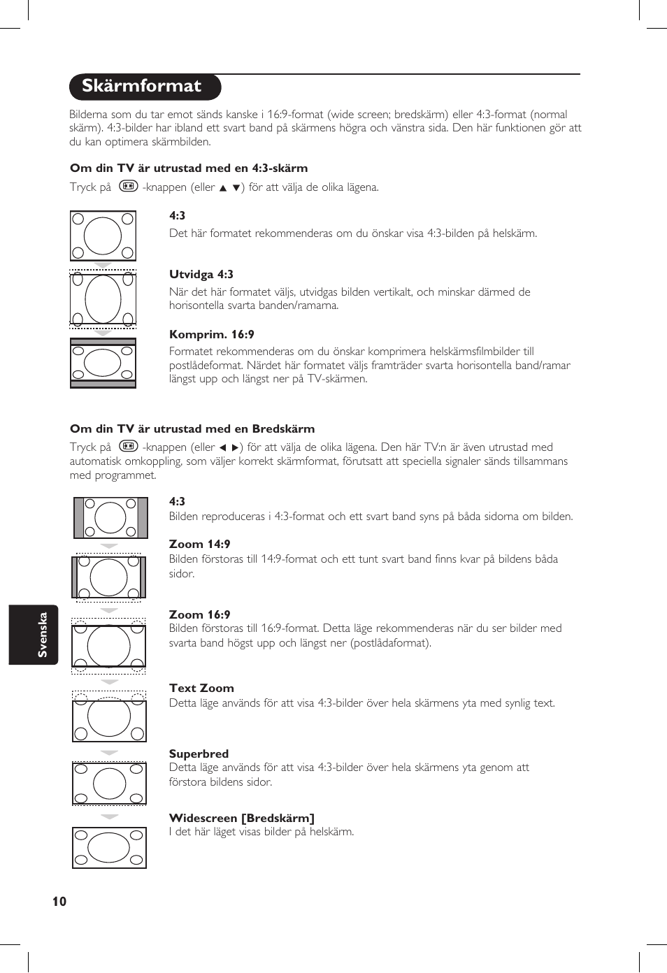 Skärmformat | Philips 20PF User Manual | Page 192 / 272