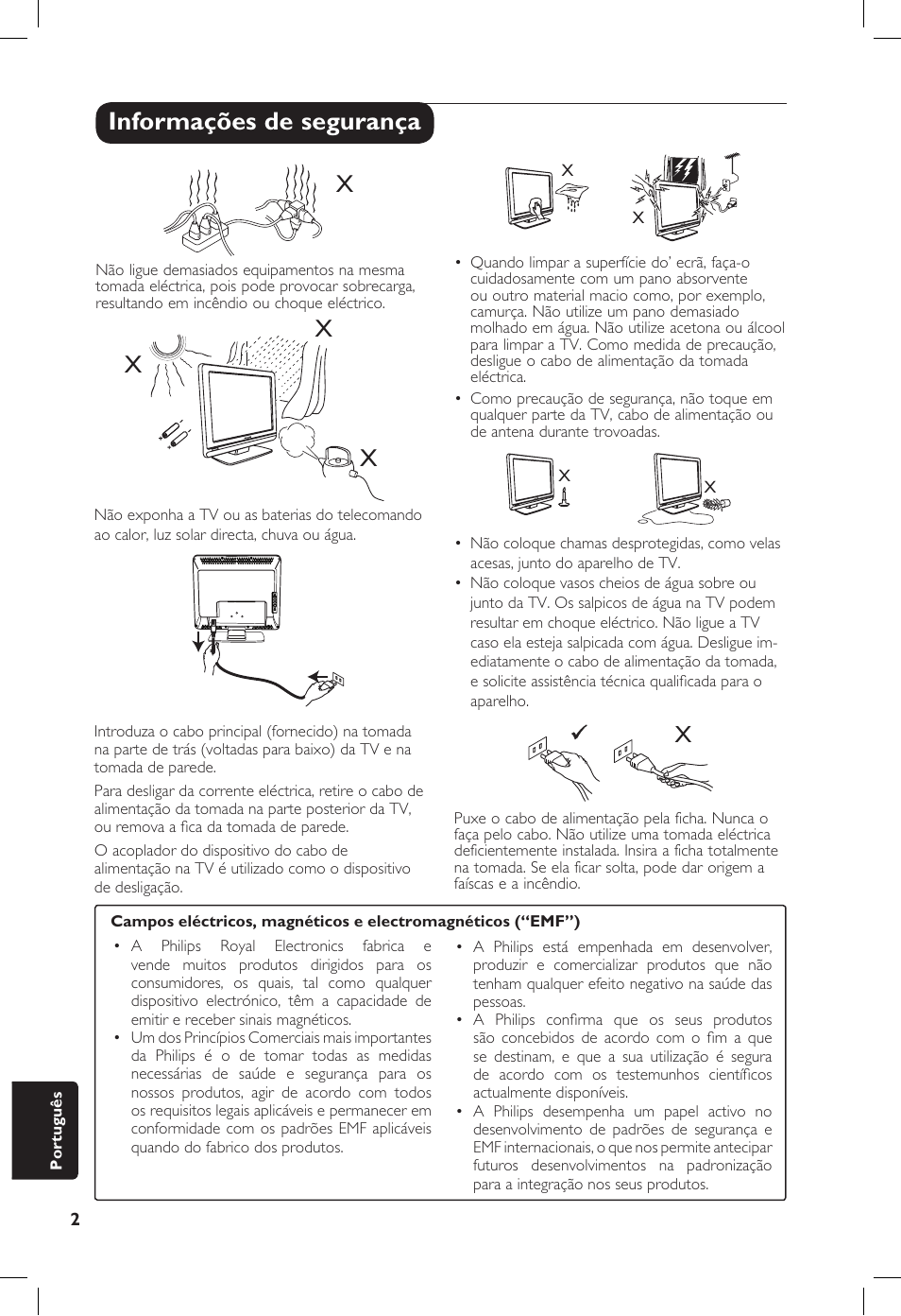 Informações de segurança | Philips 20PF User Manual | Page 250 / 272