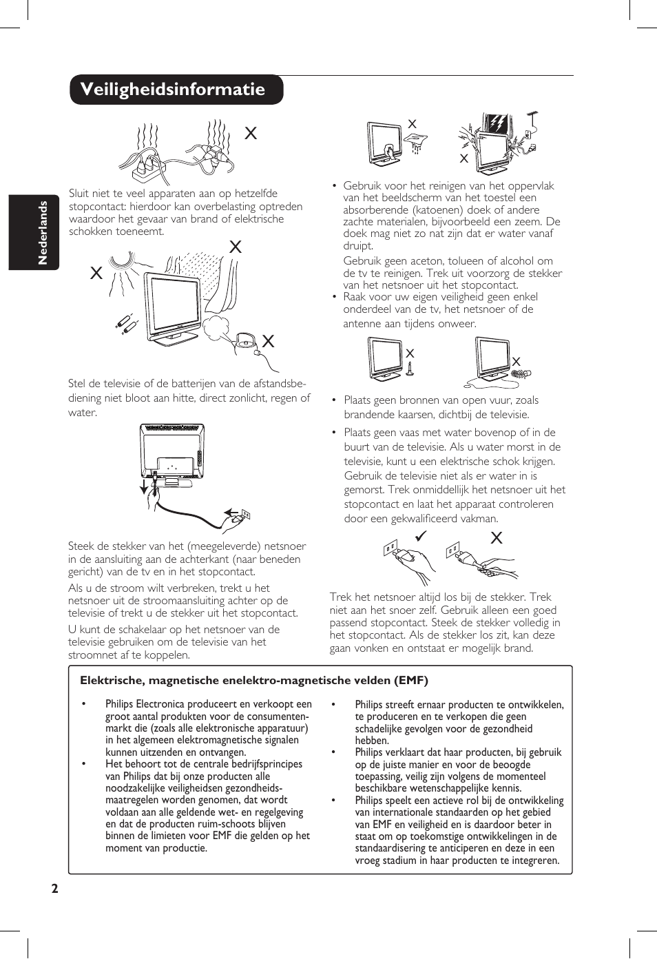 Veiligheidsinformatie | Philips 20PF User Manual | Page 52 / 272