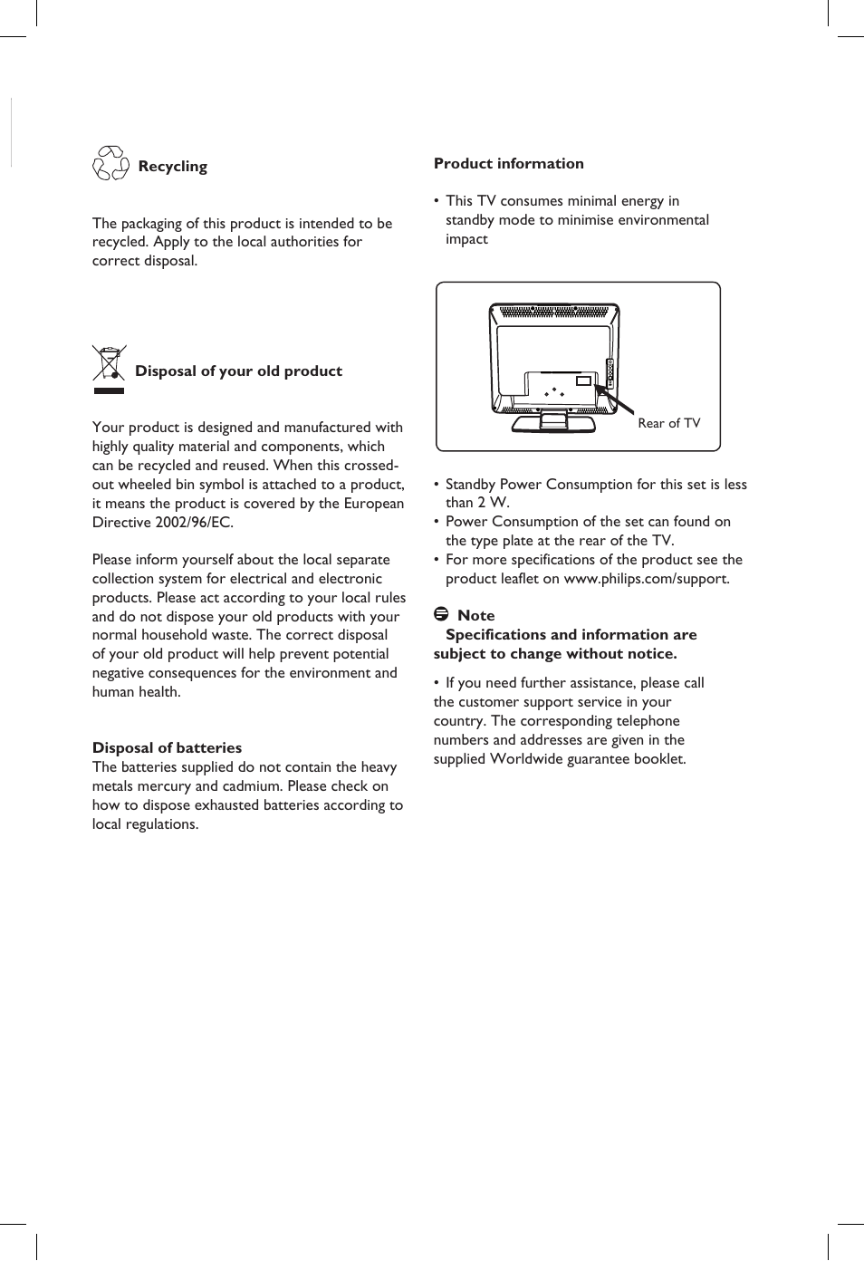 Philips 20PF User Manual | Page 6 / 272